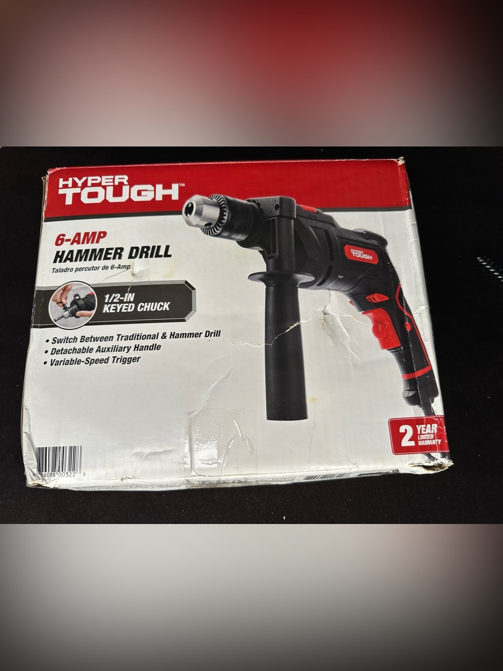 Hyper Tough Hyper Tough 6-Amp 1/2-Inch Corded Hammer Drill (Model TD6HD)